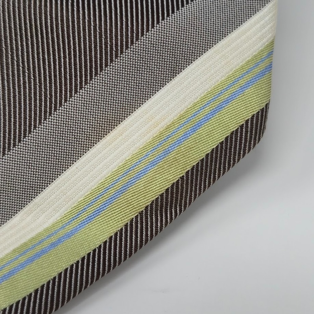 BOSS Hugo Boss Brown/Green Striped 100% Silk Tie - Picture 2 of 6